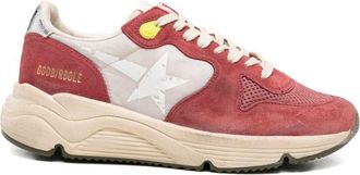 Golden Goose Silk and Nylon Perforated Leather Sneakers