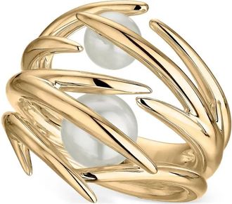 Shaun Leane 18kt gold vermeil pearl ring