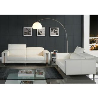Vente-Unique Vente-unique - Divano 3+2 posti in similpelle Bianco - maroua