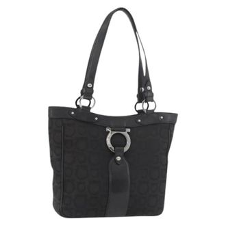 Ferragamo Pre-owned Tote Bags, female, Black, Size: ONE SIZE Pre-owned Tote Bag