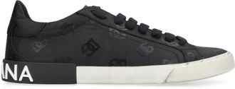Dolce & Gabbana Mens Portofino Low-Top Sneakers Black Polyamide Trainers