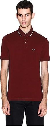 A|X Armani Exchange Essential Slim Logo Polo Womens Sweatshirt Pomegranate : 2XL, Cotton/Elastane