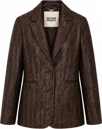 Silvian Heach Womens Maren Textured Blazer In Brown