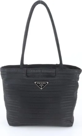 Prada Black Nylon Handbag Shoulder Bag Tote Bag (Pre-Owned)