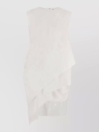 Jacquemus knee length dress asymmetric scalloped hem sleeveless