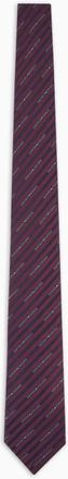 Emporio Armani Zijden Jacquard Logo Das - Heren - Stropdassen - Rood - ONE Size - Accessoires