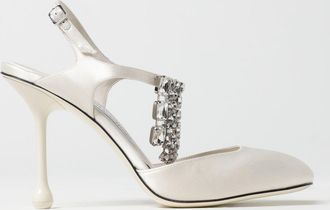 Jimmy Choo London Pump Verity Jimmy Choo in raso con cristalli chandelier