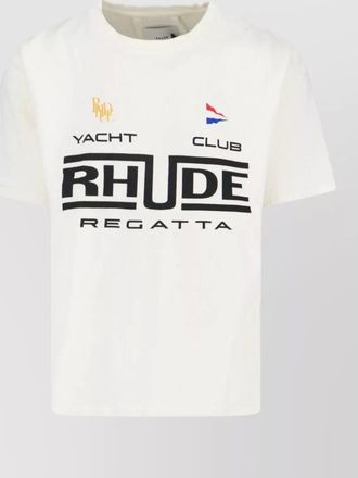Rhude cotton graphic print short sleeve t-shirt