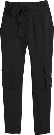 La Redoute Collections Strakke broek in lyocell en linnen, battle zakken