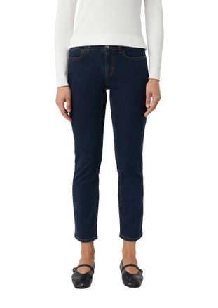 Comma Slim-fit-Jeans COMMA, Damen, Gr. 38, N-Gr, blau, Denim/Jeans, Obermaterial: 85% Baumwolle, 13% Polyester, 2% Elasthan, unifarben, slim fit kn&ouml;chelfrei