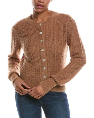 Madewell Pointelle Stitch Alpaca-Blend Cardigan
