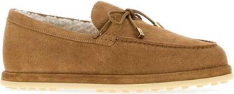 Tod's Womens Camel Suede Loafers S816 Mocassini
