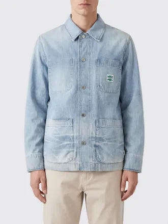 Closed Giacca a camicia in denim di cotone organico con tasche a toppa