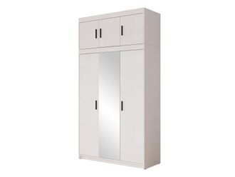 Mirjan24 Mobilier1 - Armario Novduni 105, Blanco, 246x133x53cm, Puertas De Armario: Con Bisagras, N&uacute;mero De Estantes: 0