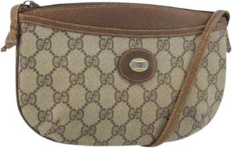 Gucci Pre-owned Vintage Schoudertas - Dames - Vintage Schoudertas - Beige - ONE Size - Leer - Vintage