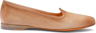 Santoni Klassieke Leren Loafers - Dames - Loafers - Beige - 40 EU - Schoenen