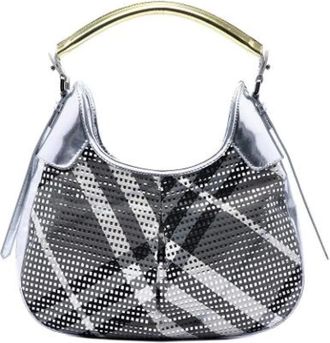 Burberry Pre-owned Hobo Bag - Dames - Vintage Handtas - Grijs - ONE Size - Leer - Vintage