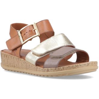 Hush Puppies Eliana Sandalen Leer Dames Gouden Sandalen