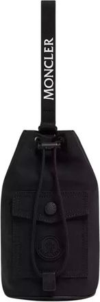 Moncler Tassen, Dames, Zwart, ONE Size, Polyester, Mini Drawstring Pouch
