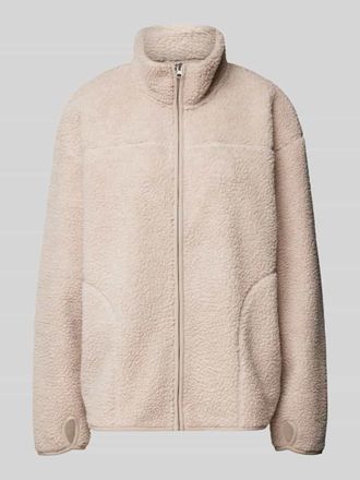 Pieces Regular Fit Teddyjacke mit aufgesetzten seitlichen Eingrifftaschen Modell SADIA in Offwhite, Gr&ouml;&szlig;e XL