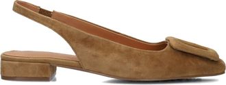 Stefano Lauran Schoenen, Dames, Bruin, 41 EU, Linnen, Kameel Slingback Schoenen voor Vrouwen