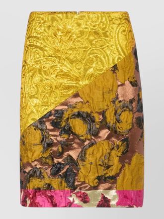 Nina Ricci knee length midi skirt metallic embroidery