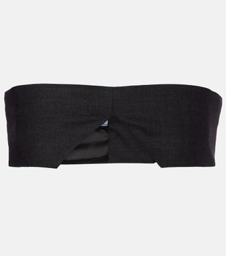Prada Top bandeau de lana