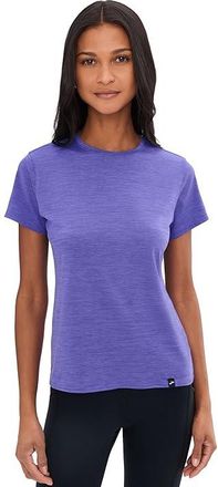 Brooks Luxe Short Sleeve Womens Clothing Heather Violet : 2XL (US Womens 20-22), Polyester/Spandex
