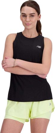 New Balance Slanke mouwloze tanktop voor dames (Zwart)