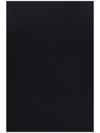 Max Mara Womens Tank Top Ribbed Jersey Black Viscose T-Shirts & Jerseys