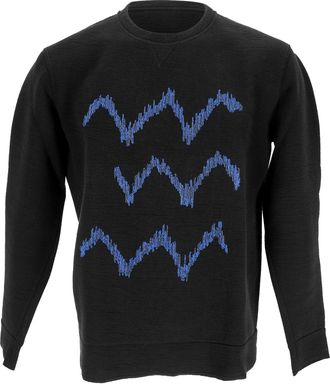 Lanvin Printed Sweater in Black Cotton