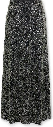 Paco Rabanne Zwarte Paillet Geborduurde Midi Rok - Dames - Maxi Rokken - Zwart - XS - Pailletten - Rokken
