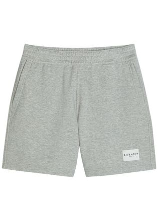 Givenchy Logo Cotton Shorts - Light Grey - XL