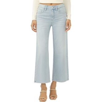 Silver Jeans Co Avery Crop Wide Leg Jeans in Grove at Nordstrom, Size 27 X 26