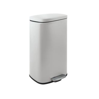 Spirella Spirella - Papelera De Cocina Con Pedal Gran Capacidad Acero Akira 50l Blanco Mate
