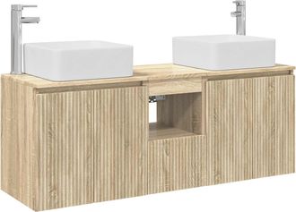 vidaXL Juego De Muebles De Ba&ntilde;o 3 Uds. Roble Sonoma 49,5 X 41 X 63 Cm Vidaxl
