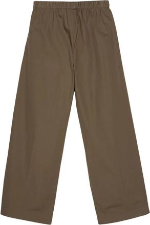 Aspesi Elastische Katoenen Broek - Dames - Wijde Broeken - Groen - M - Katoen - Broeken