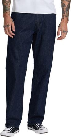 Rvca True Fit Straight Leg Jeans in Blue Rinse at Nordstrom, Size 29