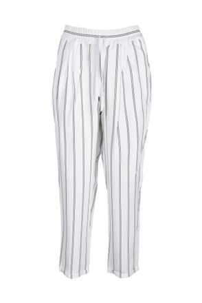 Rocco Ragni Satin-Finish Trousers with Vertical Stripes