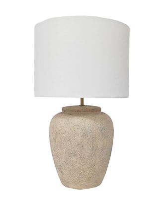 Deco Wood L&aacute;mpara de mesa de cer&aacute;mica en color natural de 62cm