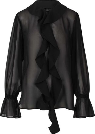 Nina Ricci Sheer lavalli&egrave;re blouse
