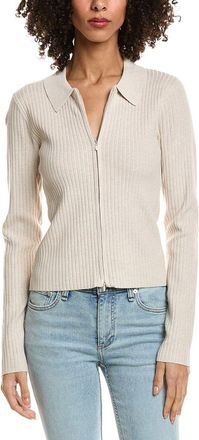 Splendid Rib Knit Zip Sweater