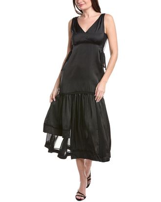 1.State V-Neck Asymmetric Maxi Dress