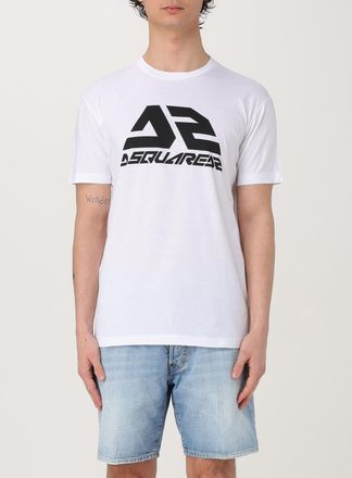 Dsquared2 T-shirt in cotone con maxi logo Dsquared2