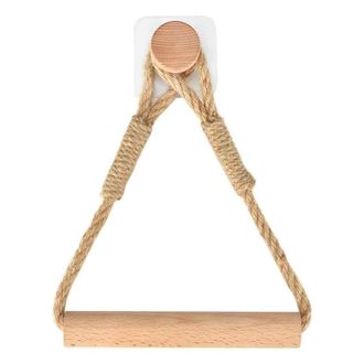 OEM Soporte Para Papel Higi&eacute;nico - Autoadhesivo - Cuerda De C&aacute;&ntilde;amo - Multifuncional - 60 Cm