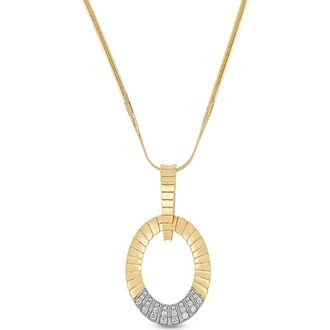 Bony Levy 18K Gold Cleo Diamond Pendant Necklace in Two Tone at Nordstrom, Size 20