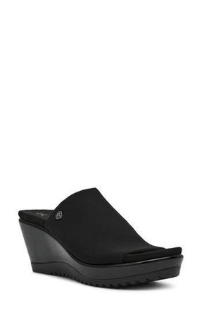 Anne Klein Rellin Wedge Sandal in Black at Nordstrom Rack, Size 7.5