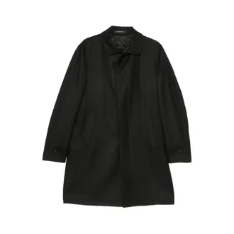 Tagliatore Single-Breasted Coats, male, Black, Size: M Alton Coat
