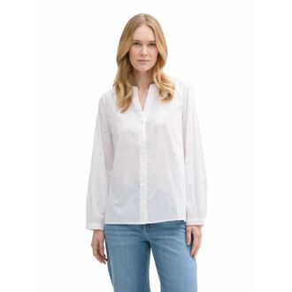 Tom Tailor Dames, Blouses & Shirts, Wit, Maat: L