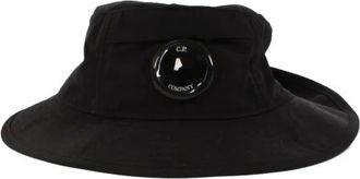 C.P. Company Hats, unisex, Black, Size: M Stylish Black Polyamide Hat